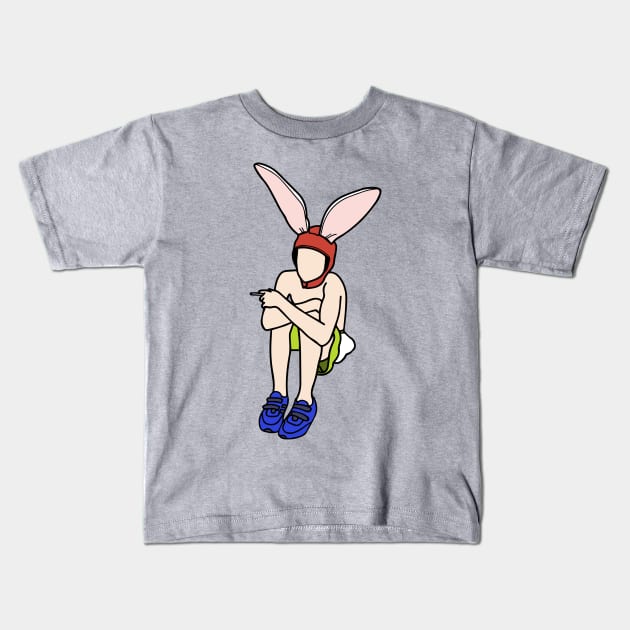 bunny smoke Kids T-Shirt by lipsofjolie